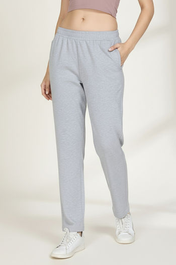 Buy Zivame 2 Mile Fashion Knit Cotton Loungewear Bottom - Grey Melange